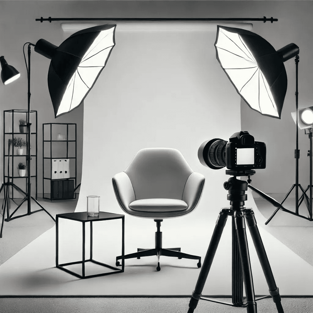 Photography studio setup at Hicola